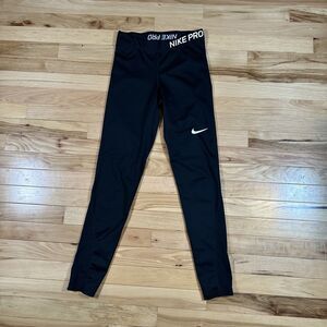 Womens Nike Pro Tights Black Size SMALL Like New